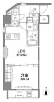 コンフォリア新宿御苑2 801 間取り図