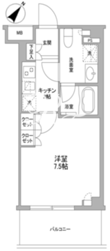 フレアージュ白金台 202 間取り図