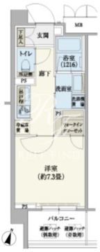 リージア経堂テラスガーデン 622 間取り図