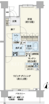 リージア経堂テラスガーデン 210 間取り図