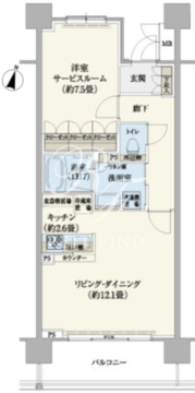 リージア経堂テラスガーデン 1107 間取り図