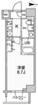 ジェノヴィア三ノ輪スカイガーデン 602 間取り図