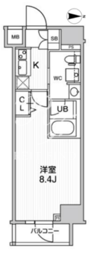 ジェノヴィア三ノ輪2スカイガーデン 407 間取り図