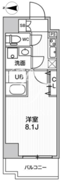 ジェノヴィア南千住2スカイガーデン 502 間取り図