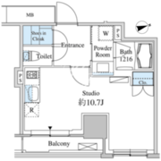 ベルファース芝浦タワー 407 間取り図
