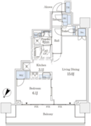 ザ・コート神宮外苑 605 間取り図