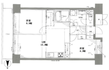 レジディア芝浦 610 間取り図