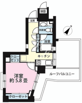 レジディア恵比寿3 503 間取り図
