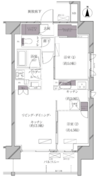 エースタンダード芝浦 604 間取り図