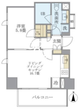 アパートメンツタワー六本木 1003 間取り図