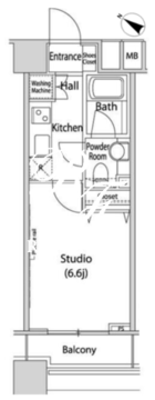 ファーストリアルタワー新宿 1711 間取り図
