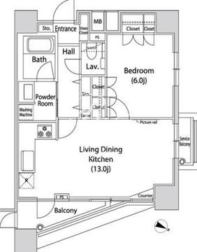 ファーストリアルタワー新宿 2901 間取り図