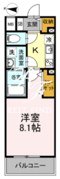 D-room早稲田 303 間取り図