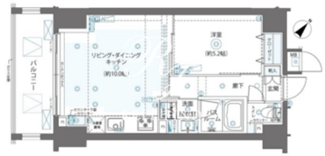 ズーム日本橋浜町 502 間取り図