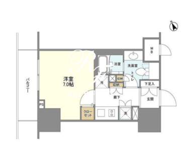 ＢＬＥＳＳ蔵前 502 間取り図