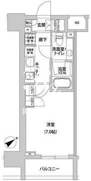 メトロステージ上野 508 間取り図