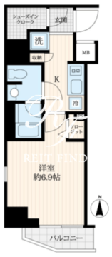 ログ御徒町 303 間取り図