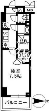 レジディア亀戸 1404 間取り図