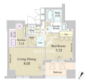 セレサ東日本橋 401 間取り図