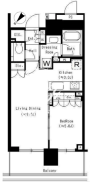 ブランズタワー豊洲 4123 間取り図