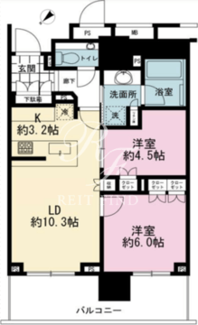 ブランズタワー豊洲 2625 間取り図