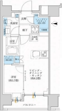 リビオレゾン内神田 601 間取り図