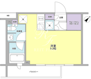 スタイリオ中延2ウエスト 107 間取り図