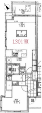 パティオ神田 1301 間取り図