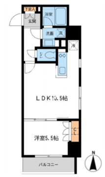レジデンス両国駅前 1306 間取り図