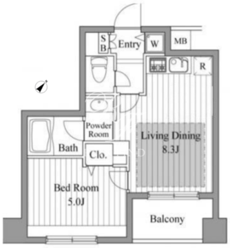 レジディア新川2 502 間取り図