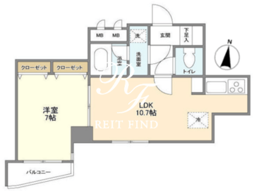 KDXレジデンス日本橋浜町 702 間取り図