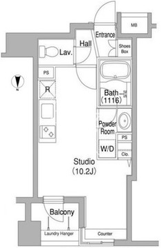 コンフォリア銀座イースト 406 間取り図