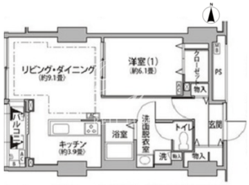 東雲キャナルコートCODAN 12-307 間取り図
