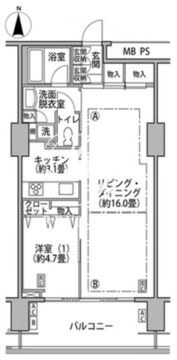東雲キャナルコートCODAN 17-1119 間取り図