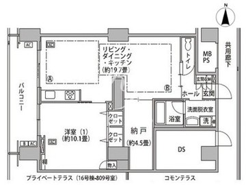 東雲キャナルコートCODAN 16-908 間取り図