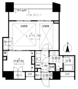 プライア渋谷 802 間取り図