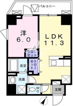 グランツ恵比寿 201 間取り図