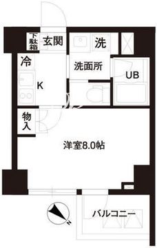 レジディア白金高輪 704 間取り図