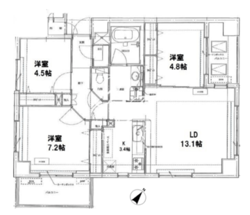 レジディア新川2 1003 間取り図