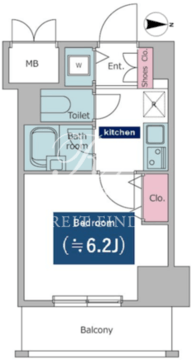 レジディア東品川 810 間取り図