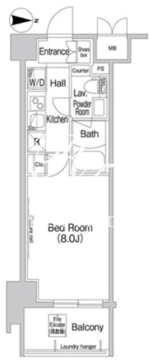 コンフォリア新宿 506 間取り図