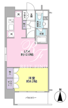 コンフォリア新宿御苑1 301 間取り図
