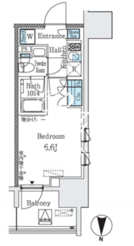 パークキューブ大井町レジデンス 1410 間取り図