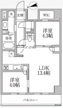 レジディア新御徒町2 910 間取り図