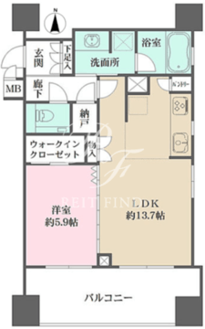 パークハウス平河町 101 間取り図