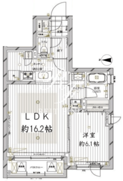 レガリス目黒西小山 201 間取り図