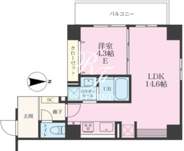 ブリスコート 303 間取り図