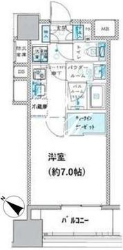 プレミスト月島 604 間取り図