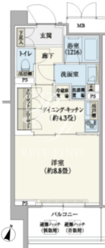 リージア経堂テラスガーデン 123 間取り図