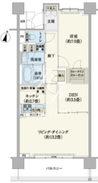 リージア経堂テラスガーデン 1104 間取り図